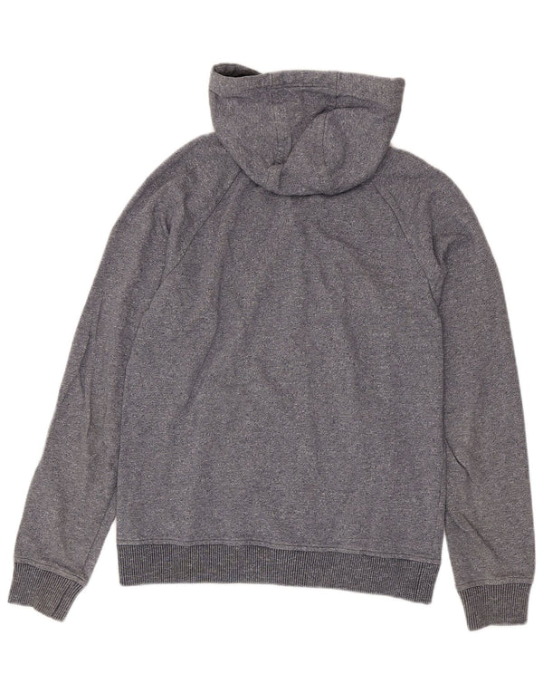 Adidas - Sudadera con capucha y cremallera para hombre, talla pequeña, algodón moteado en azul marino