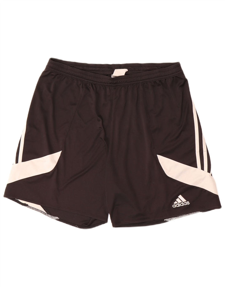 ADIDAS Mens Climalite Sport Shorts Large  Black Colourblock Polyester
