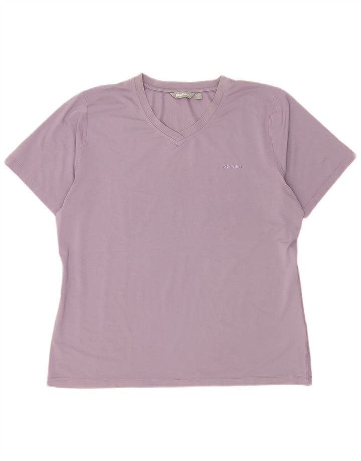 Rohan Camiseta para mujer Top UK 46 Large Púrpura Poliéster