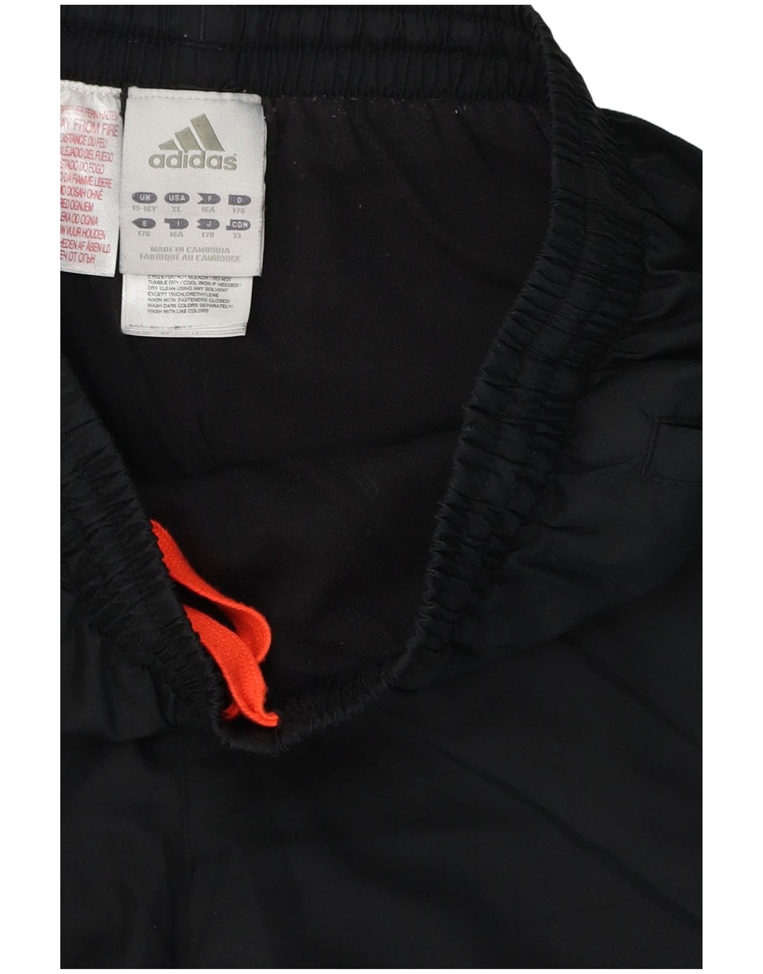 Adidas Pantalón Chándal Niño 15-16 Años Negro Poliéster