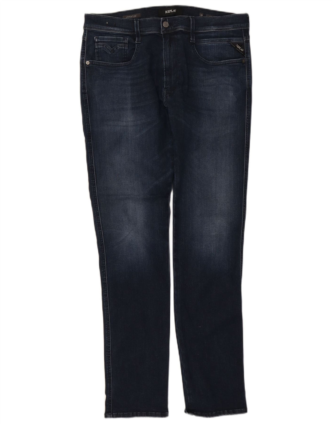 REPLAY Vaqueros Flex Slim Mujer W36 L34 Algodón Azul Marino