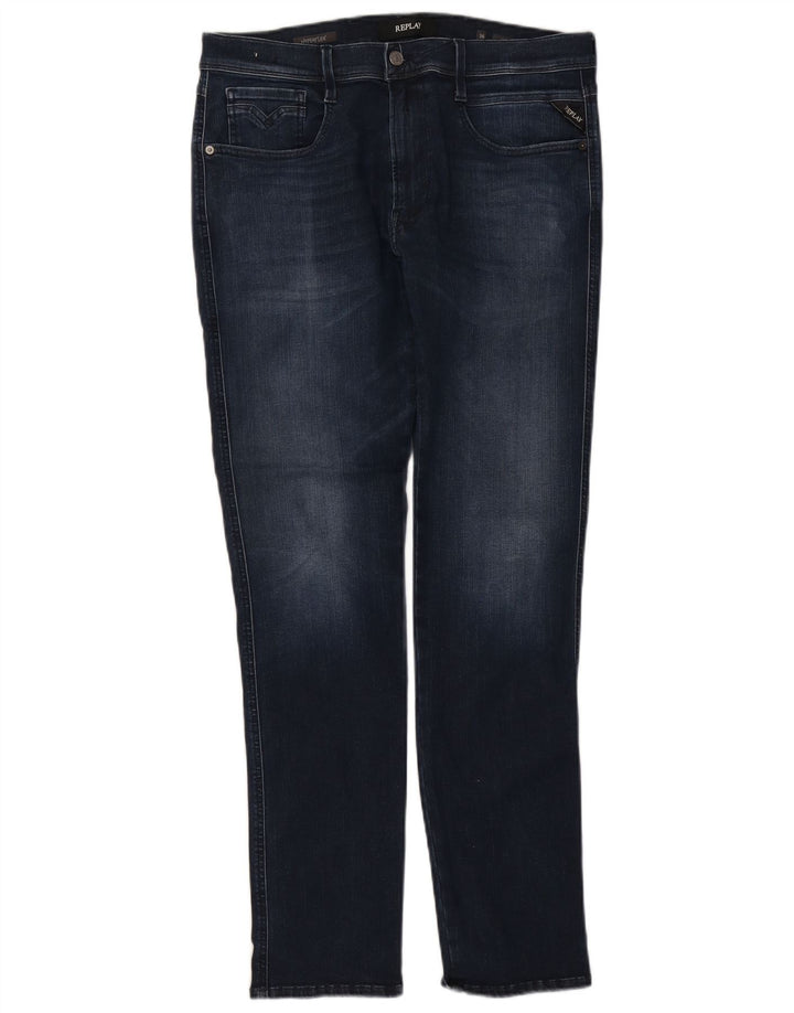 REPLAY Vaqueros Flex Slim Mujer W36 L34 Algodón Azul Marino