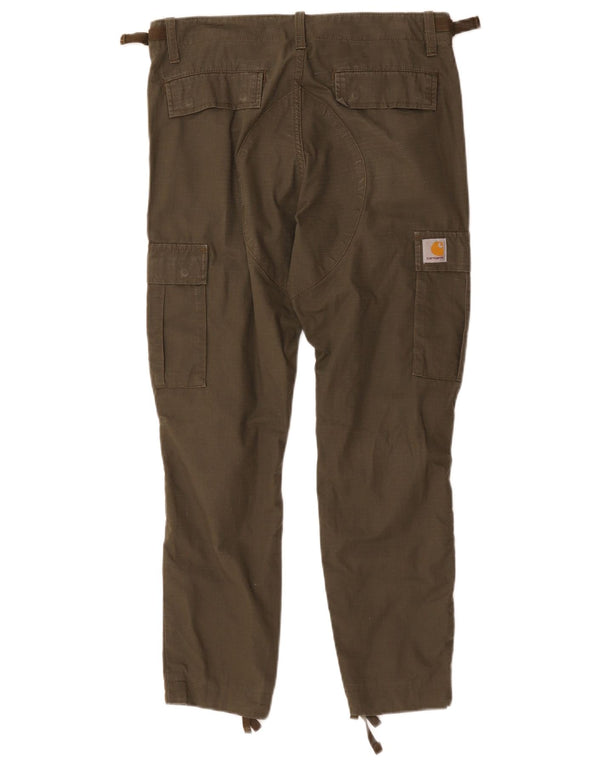 Carhartt Mujer Pantalones Cargo Slim W29 L26 Algodón Caqui