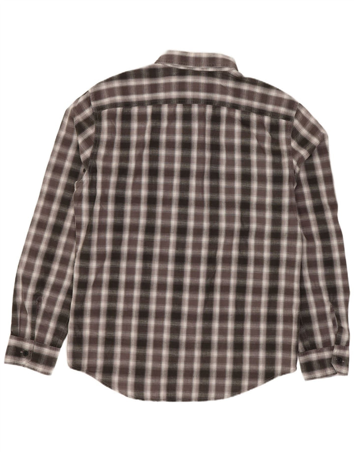 Levi's Camisa de corte estándar de algodón a cuadros gris medio para hombre