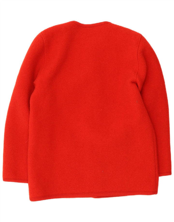 Kaufmann Chaqueta Blazer de 5 Botones para Mujer IT 44 Lana Virgen Roja Mediana