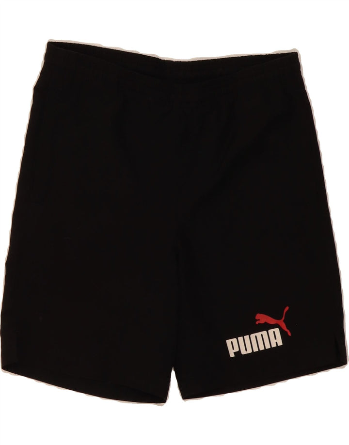 PUMA Boys Sport Shorts 9-10 Years  Black Polyester Vintage Puma and Second-Hand Puma from Messina Hembry 