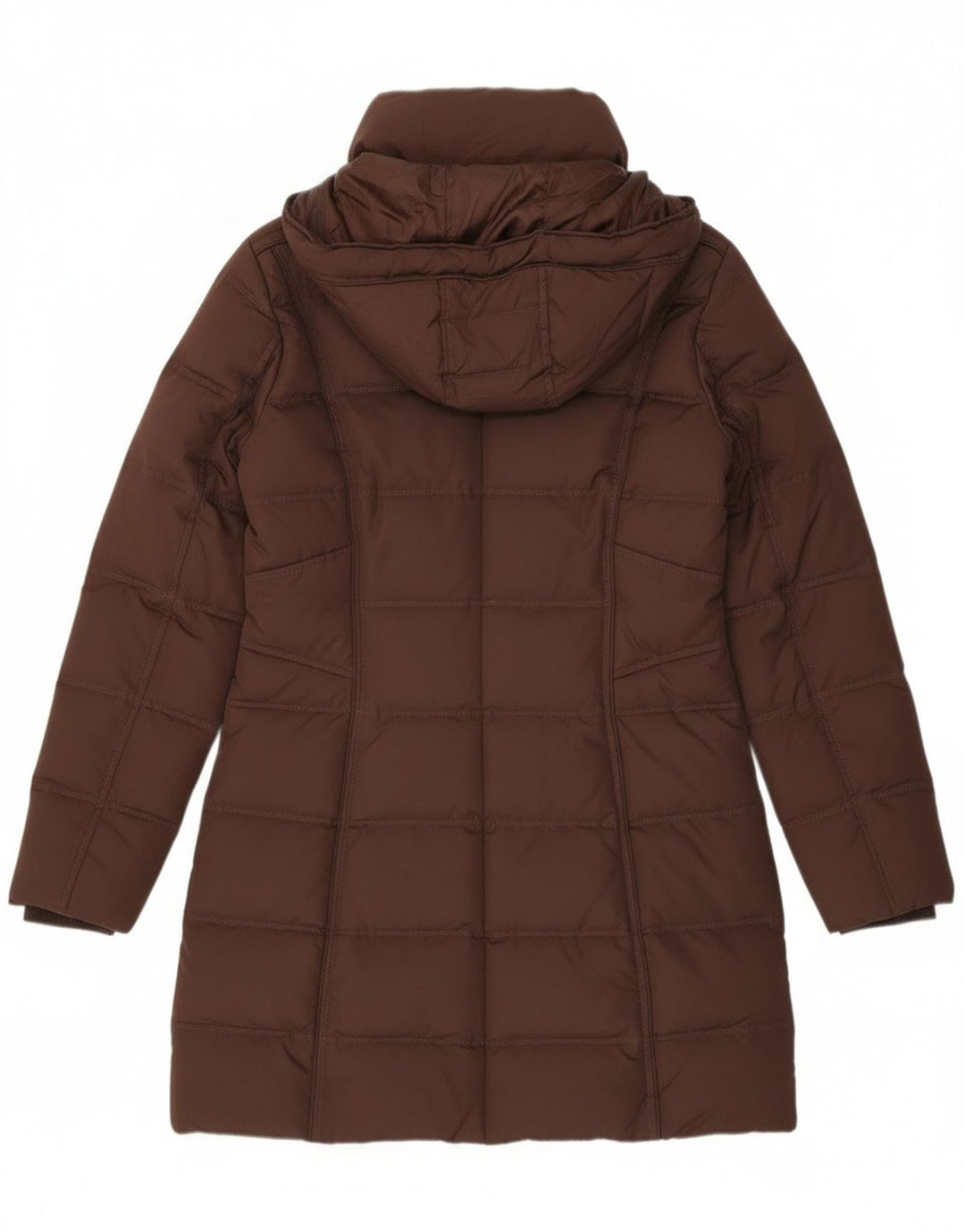 EDC Abrigo acolchado con capucha para mujer UK 14 Poliéster marrón medio