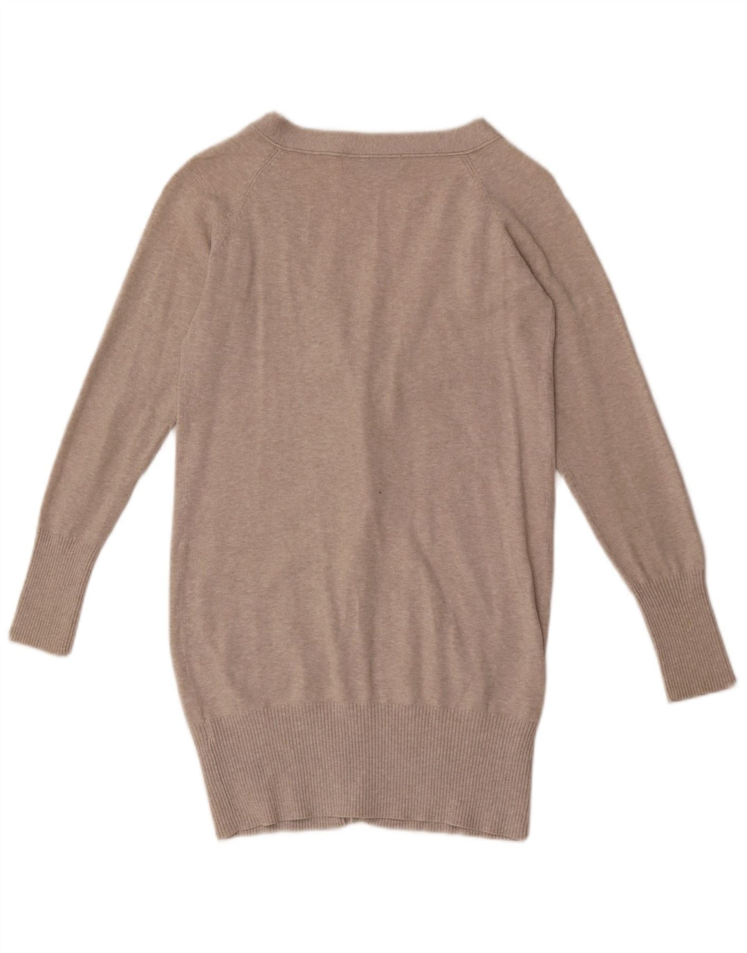 Zara Mujer Cárdigan Suéter UK 12 Algodón Moteado Gris Medio