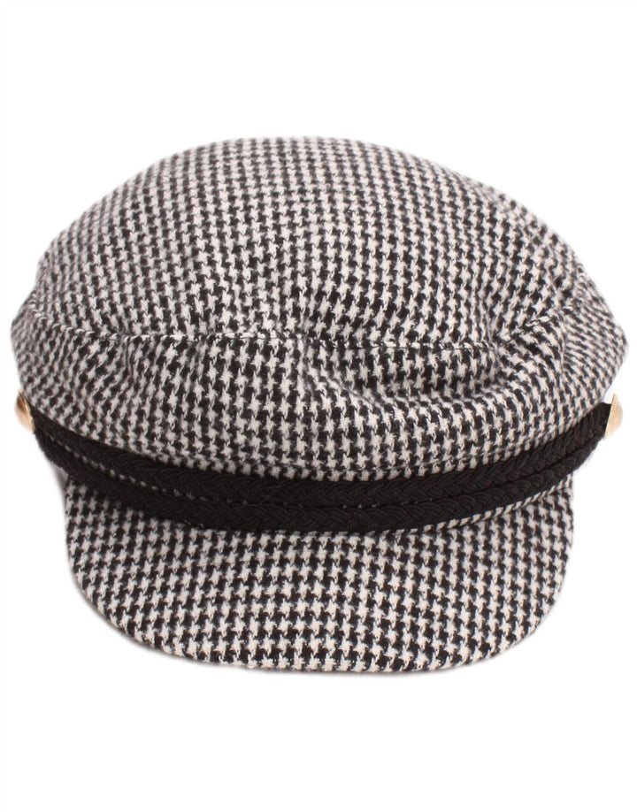 Zara Mujer Gorra Newsboy Small Pata De Gallo Negra