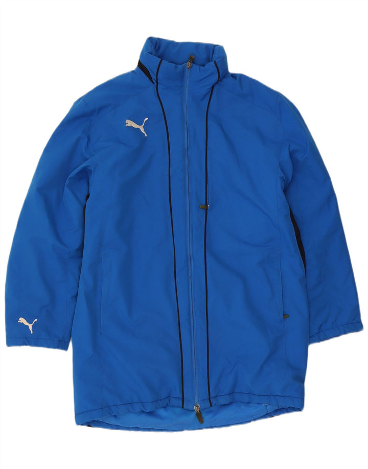 Puma Abrigo cortavientos con capucha para hombre UK 38 Azul medio Colorblock