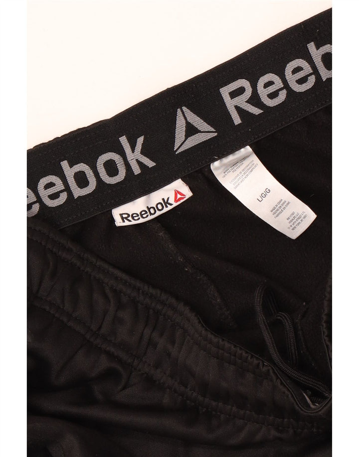 REEBOK Pantalones de chándal para hombre Joggers Large Negro Poliéster
