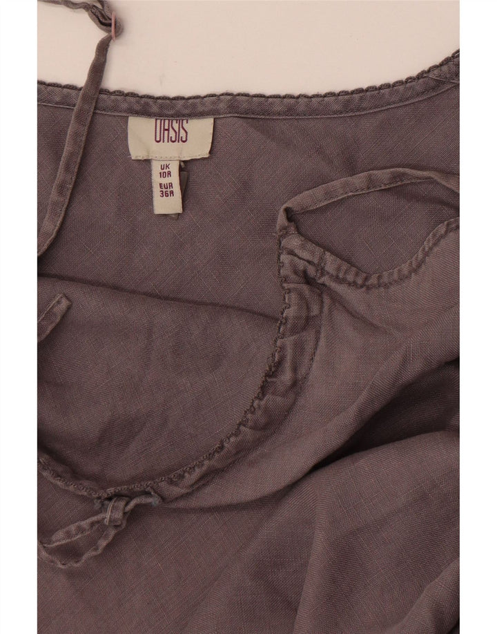 Oasis Vestido de tirantes para mujer UK 10 Small Grey