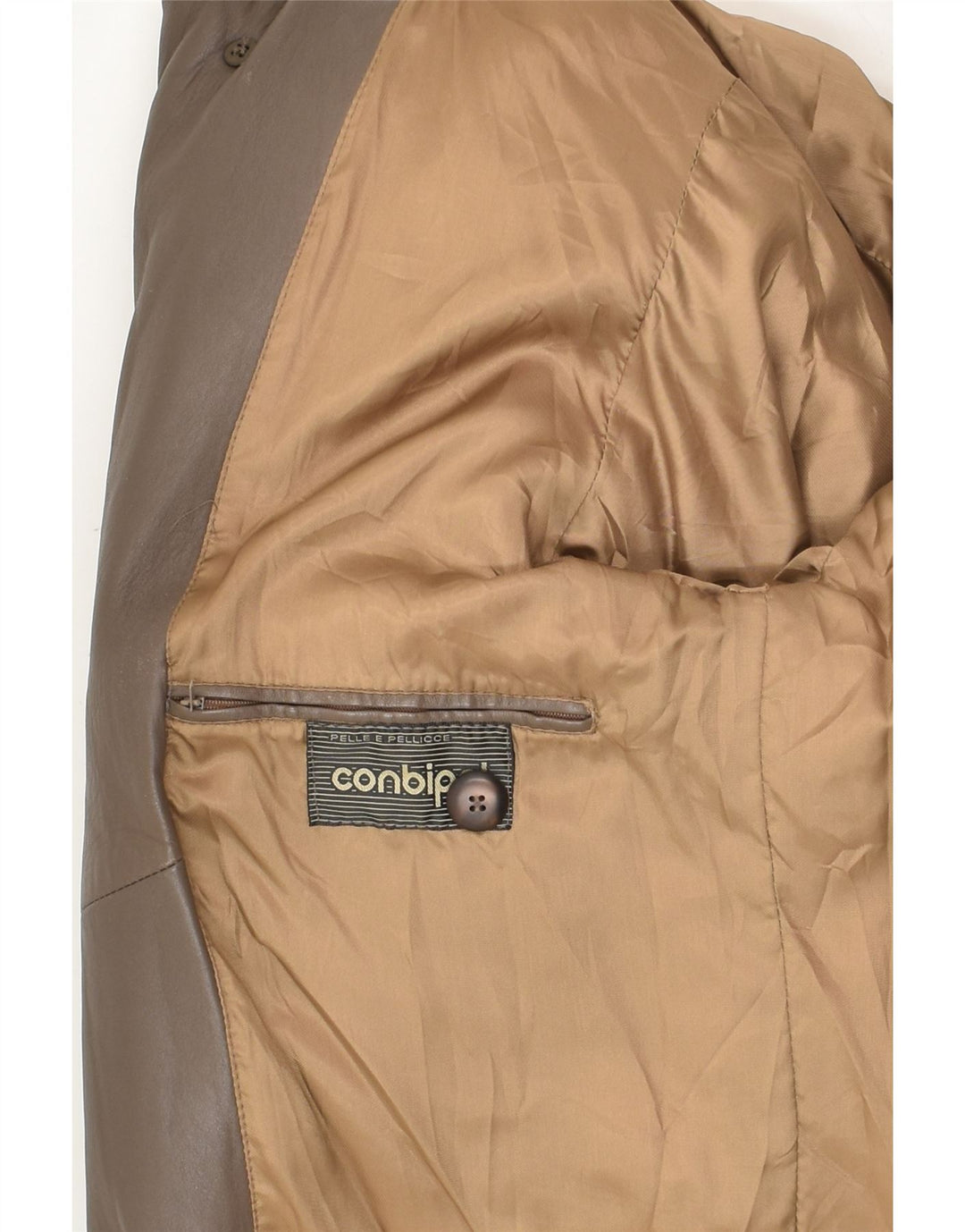 CONBIPEL Chaqueta de cuero para hombre IT 46 Small Cuero marrón