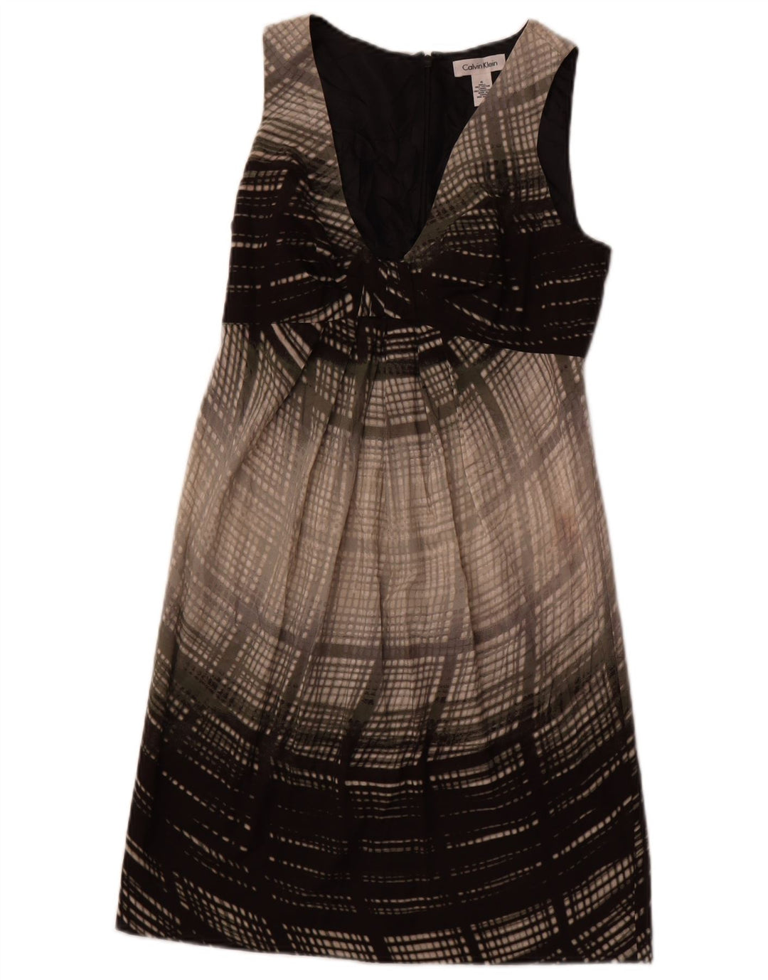 CALVIN KLEIN Vestido tubo sin mangas para mujer US 6 Gris medio Colorblock