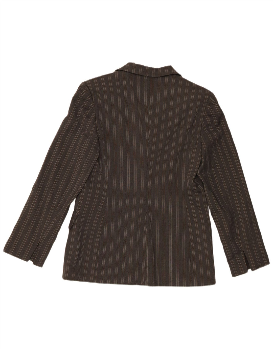 Bianco e Blu Chaqueta Blazer de 2 Botones para Mujer IT 42 Rayas Gris Medio