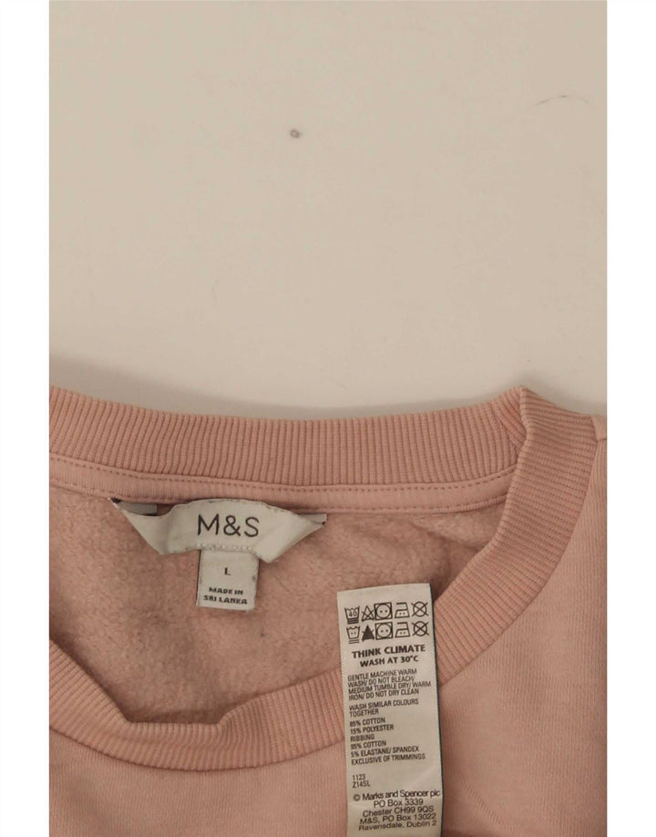 Marks & Spencer - Sudadera extragrande para mujer, talla 40, algodón rosa grande