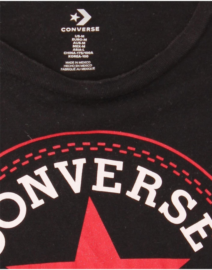 Converse Chuck Taylor Graphic Camiseta para hombre, talla mediana, color negro