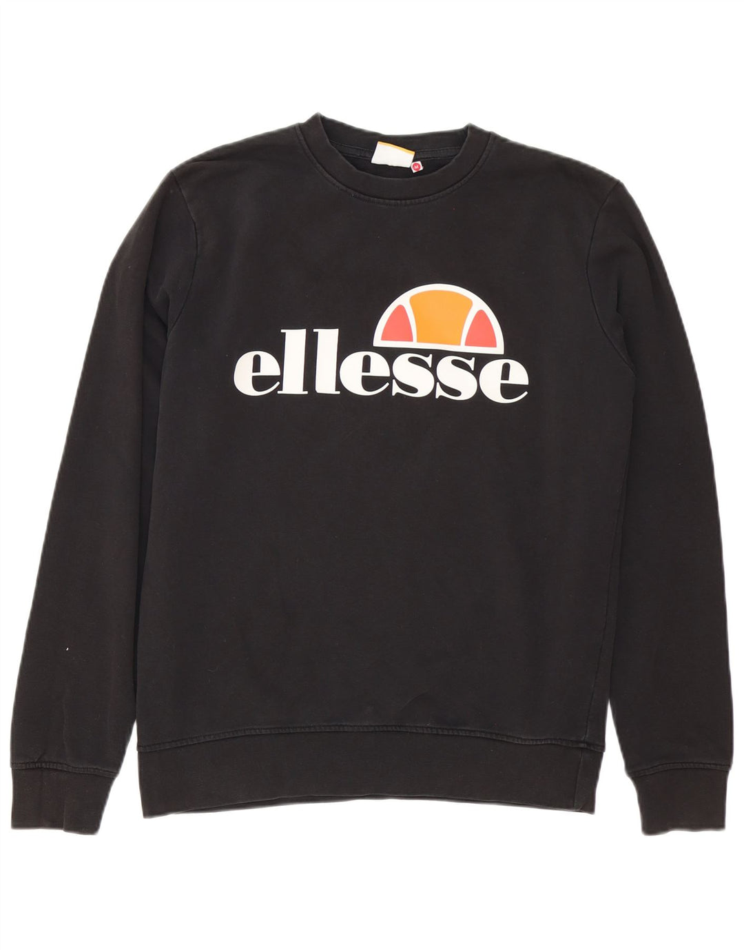 Ellesse Heritage Graphic Sudadera tipo jersey de algodón negro mediano