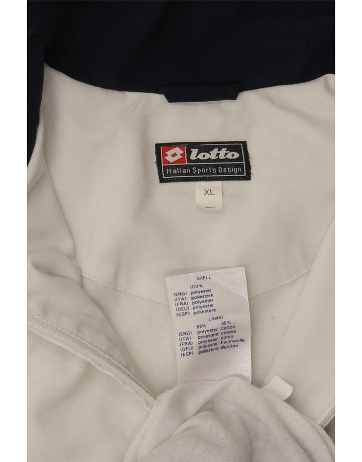 Lotto Hombre Chándal Top Chaqueta XL Azul Marino Colorblock Poliéster