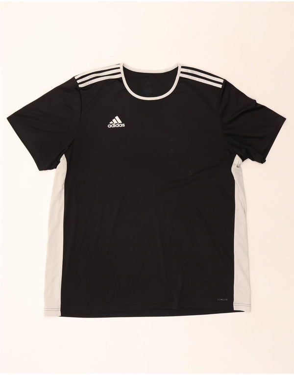 ADIDAS Camiseta Climalite para hombre Top 2XL Negro Colorblock