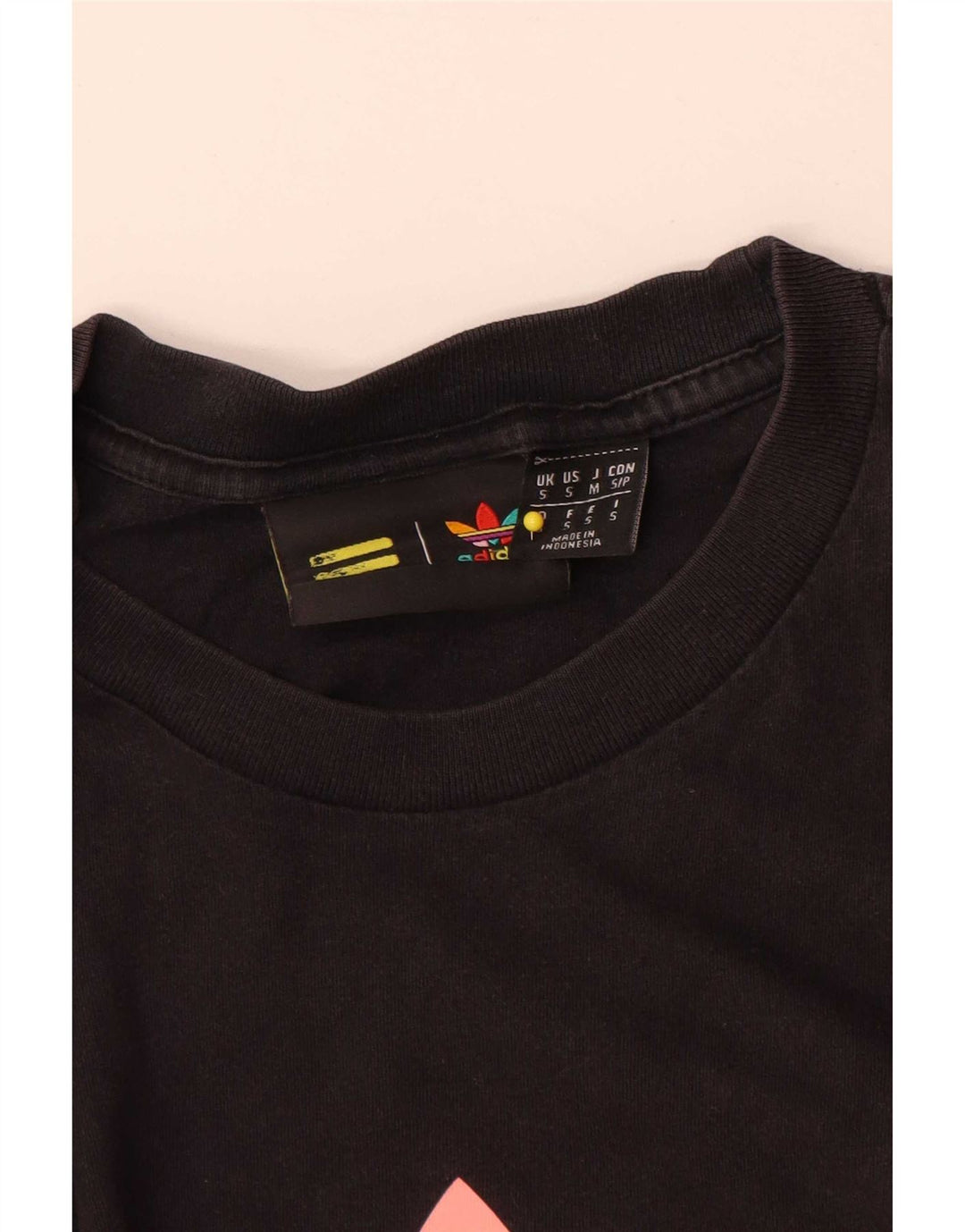 Adidas Mujer Pharrell Williams Graphic Camiseta Top Pequeño Algodón Negro