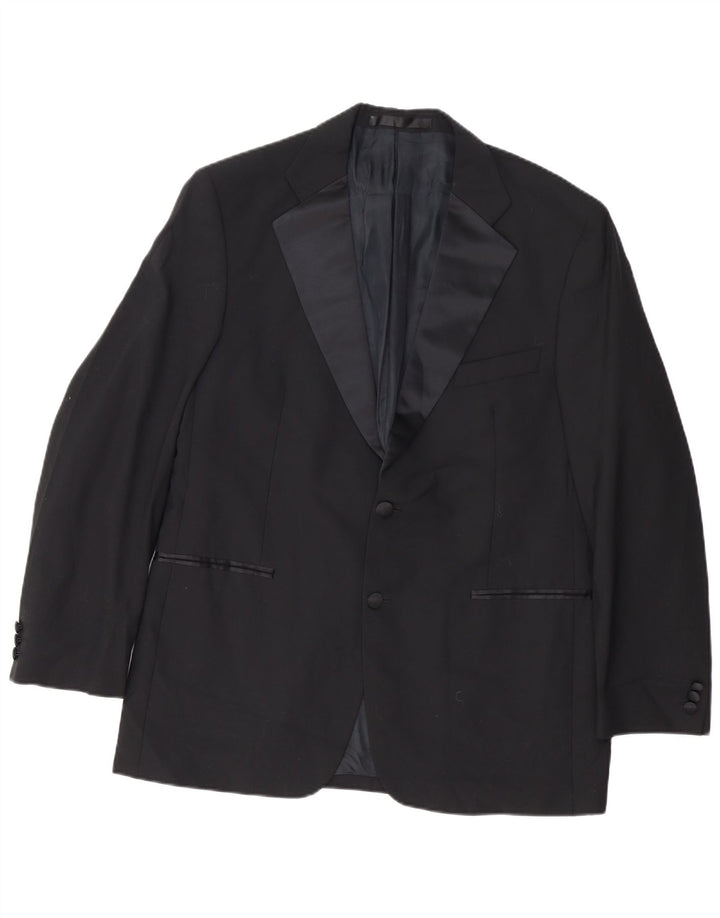 Marks & Spencer Chaqueta tipo blazer de 2 botones para hombre UK 38 Mediana lana negra