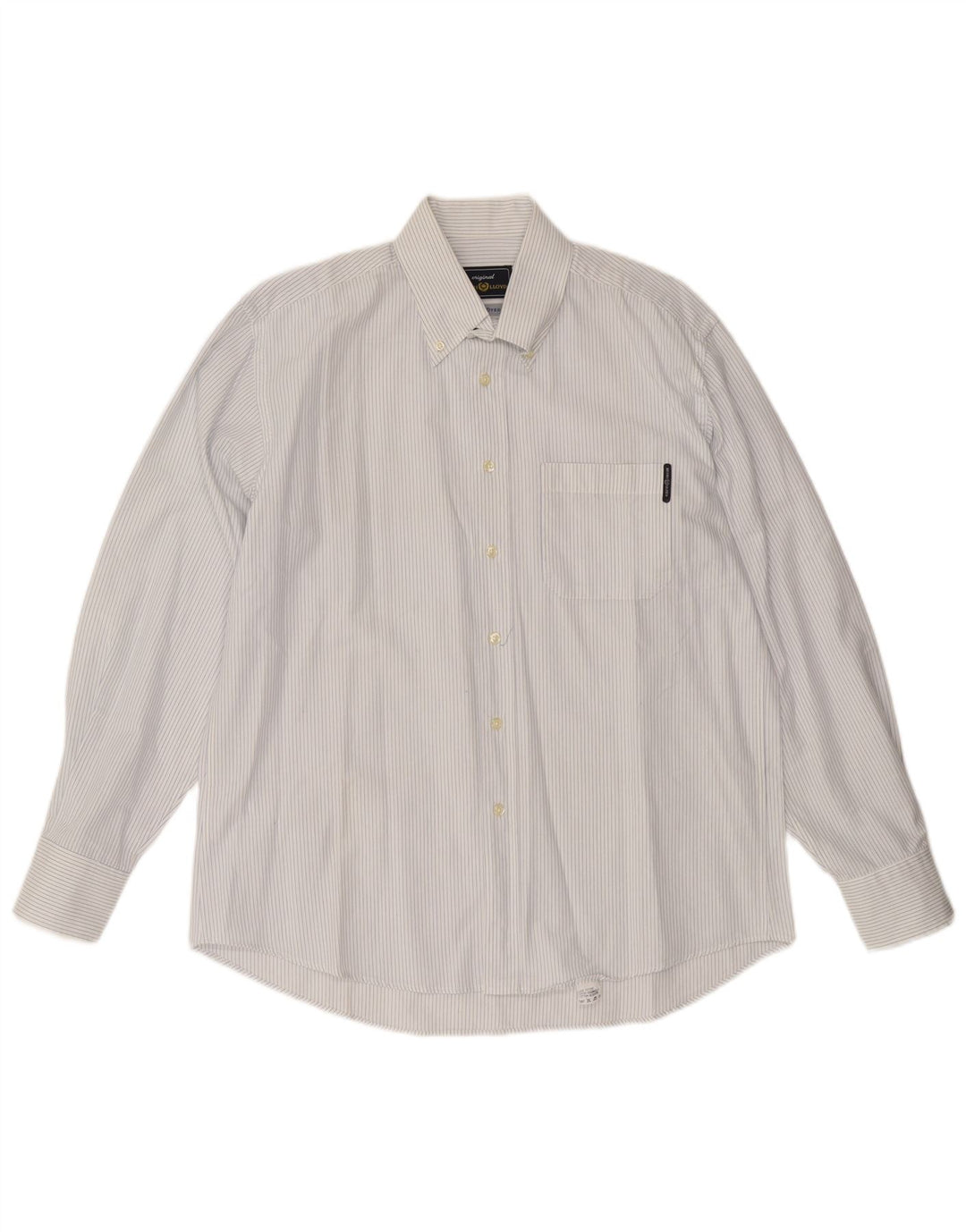 HENRI LLOYD Camisa de hombre grande de algodón a rayas blancas