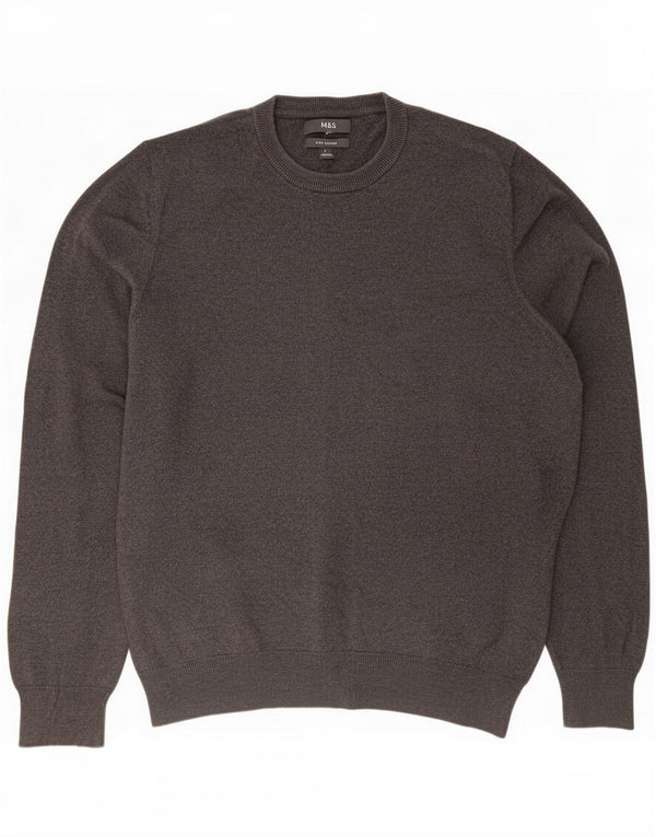 Marks & Spencer Suéter tipo jersey con cuello redondo para hombre Algodón gris grande