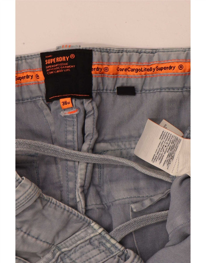Superdry Shorts Cargo Para Hombre W36 Algodón Azul Grande