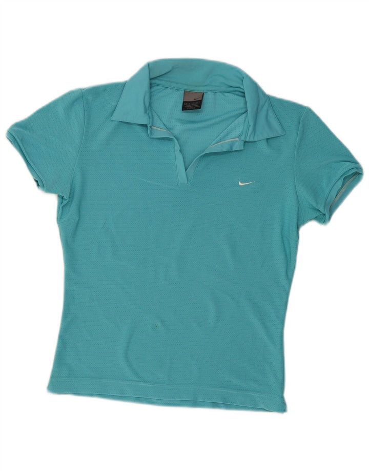 Nike Polo Dri Fit para mujer UK 10 Small Turquesa Poliéster