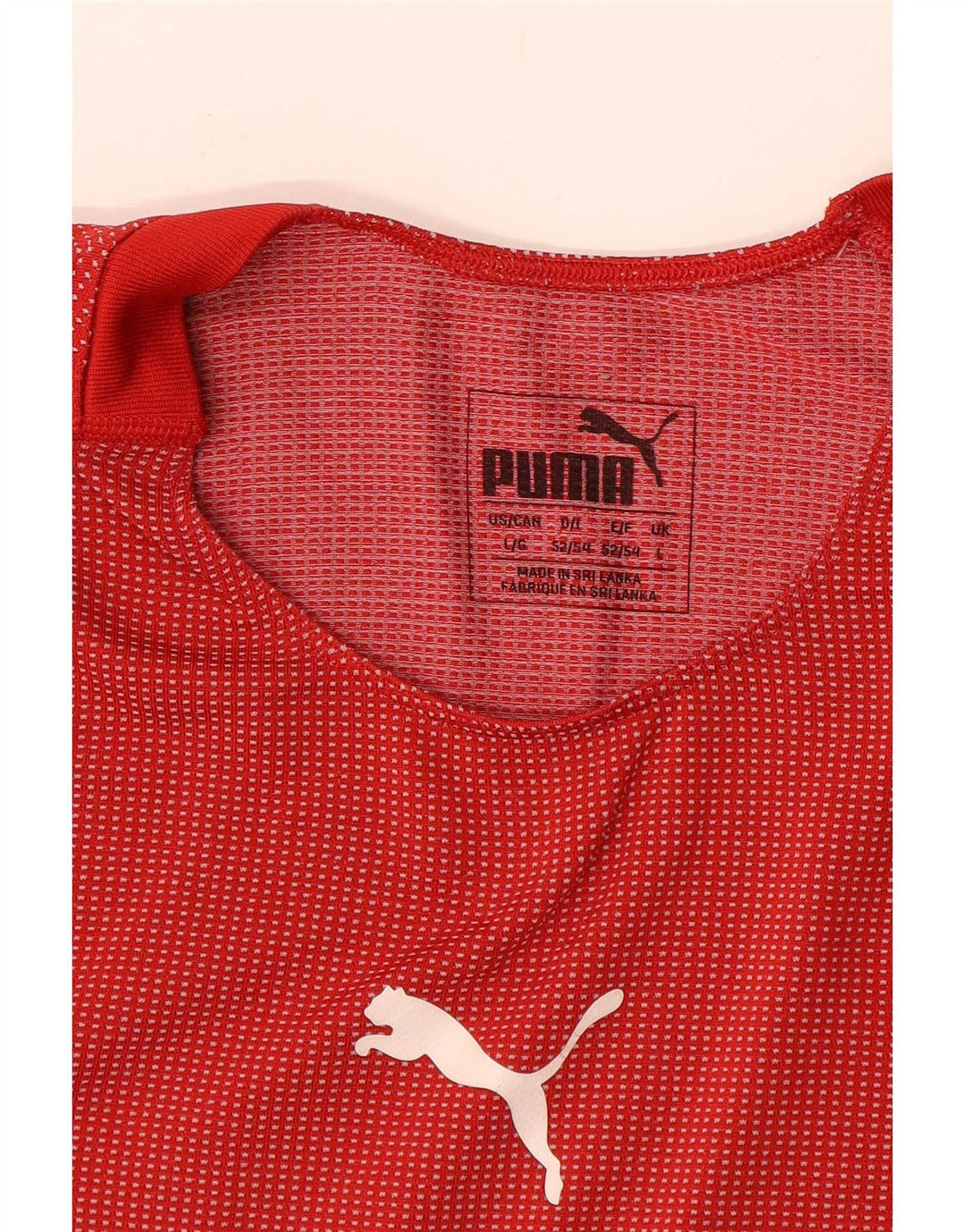 Puma - Camiseta gráfica para hombre, talla grande, color rojo a rayas