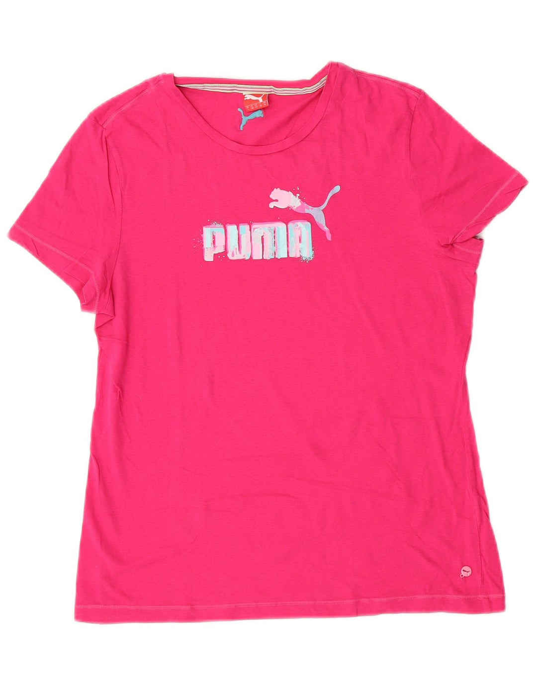 Puma - Camiseta gráfica para mujer, talla 40, color rosa mediano