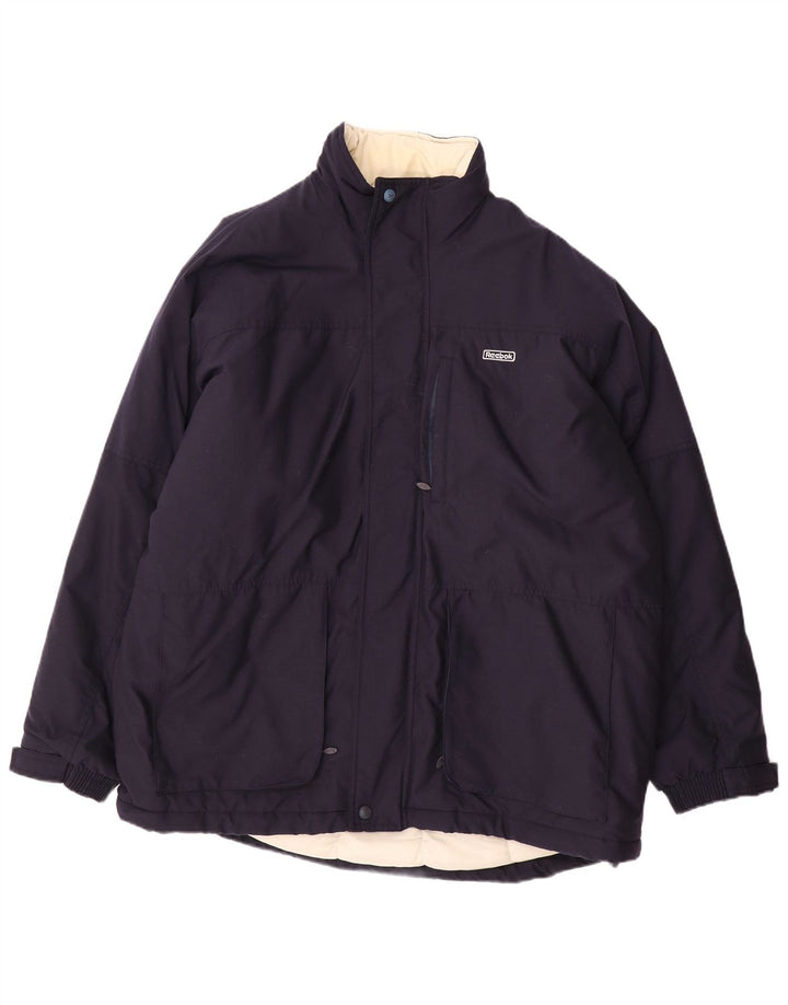 Reebok Chaqueta acolchada para hombre UK 40 Large Azul marino Nylon