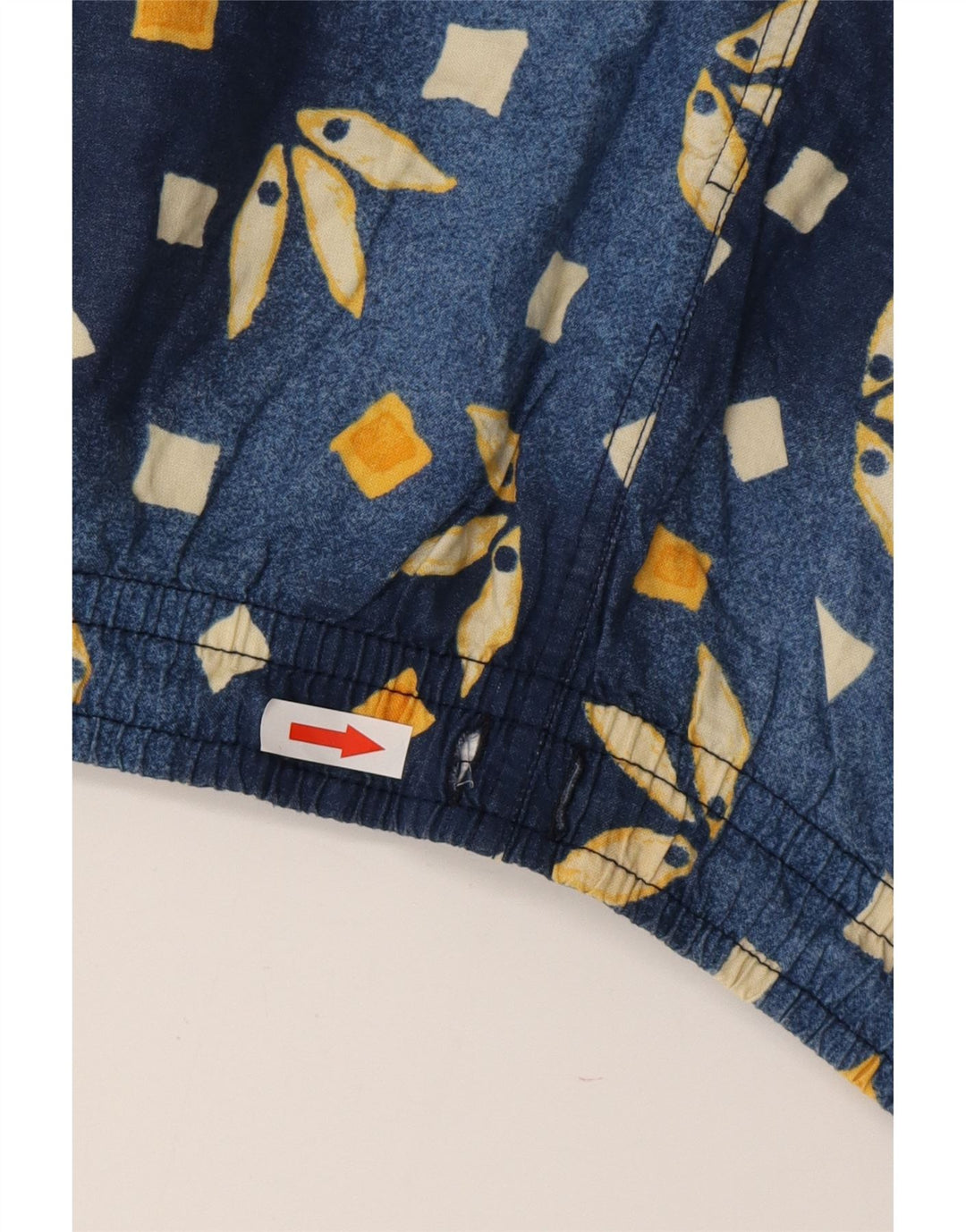 VINTAGE Bañador Hombre XL Algodón Geométrico Azul