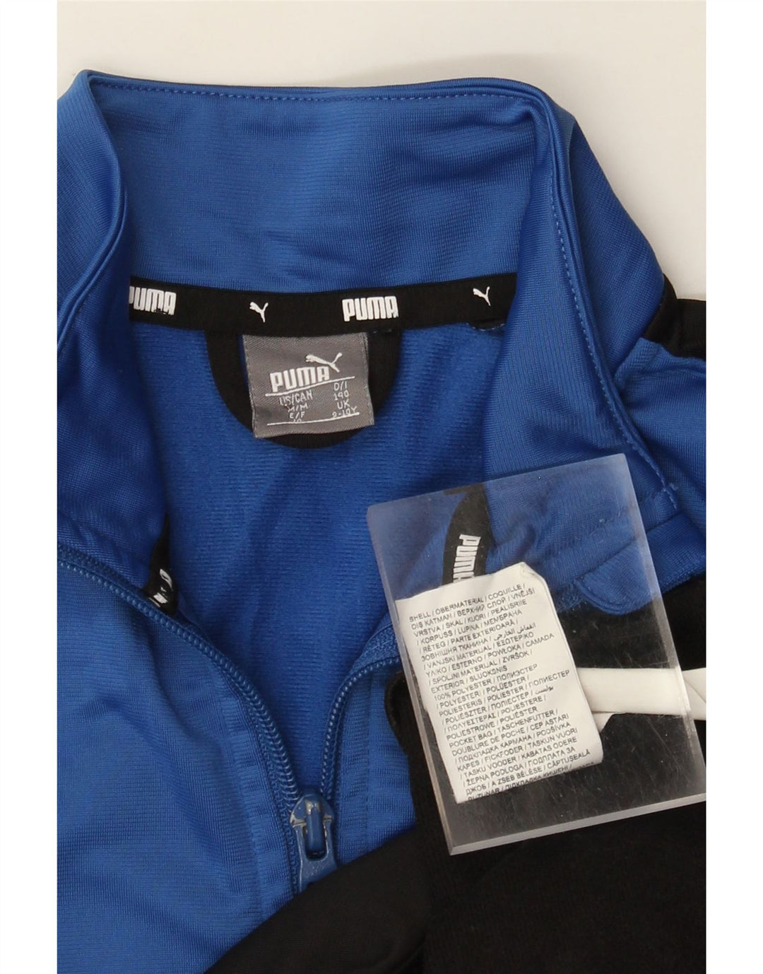 Puma Chaqueta de chándal gráfica para niños 9-10 años Azul Colorblock