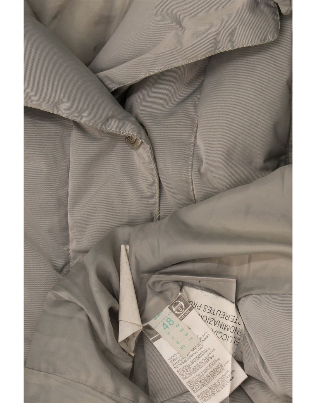 Sergio Tacchini Abrigo acolchado con capucha para mujer IT 48 XL Poliéster gris