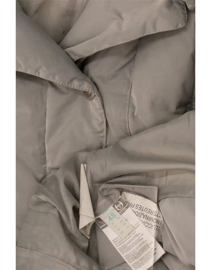 Sergio Tacchini Abrigo acolchado con capucha para mujer IT 48 XL Poliéster gris