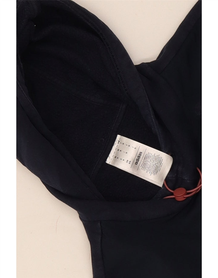 Adidas Hombre Sudadera Con Capucha Jumper Medium Azul Marino Algodón