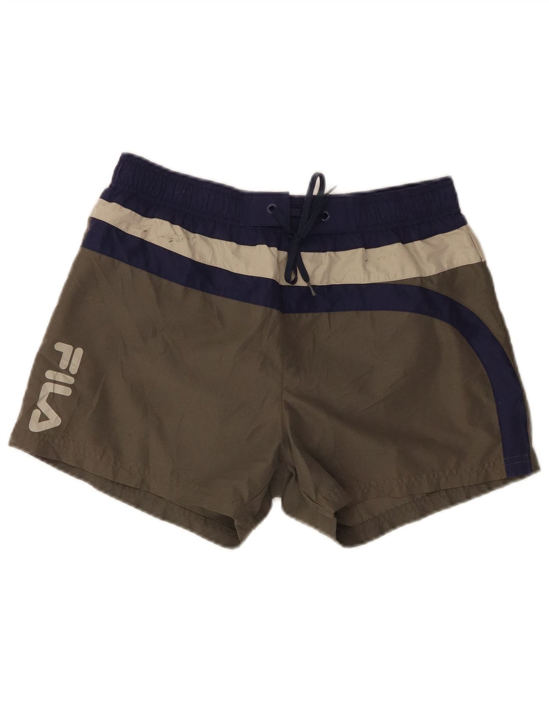 Fila Mens Graphic Bañador Shorts Pequeño Gris Colorblock Poliéster