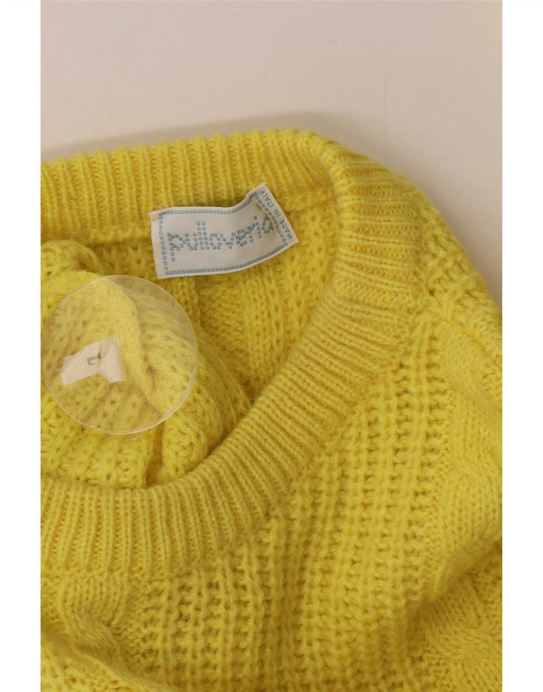 Pulloveria Jersey con cuello barco para hombre, talla grande, color amarillo