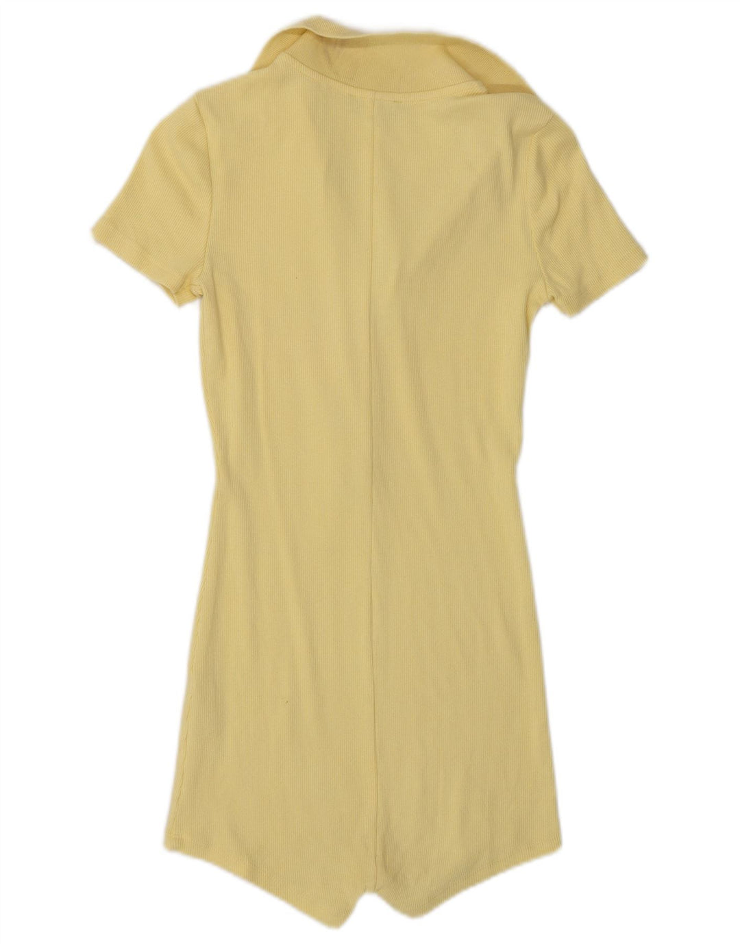 Zara Mujer Mono Corto De Manga Corta UK 8 Small Amarillo