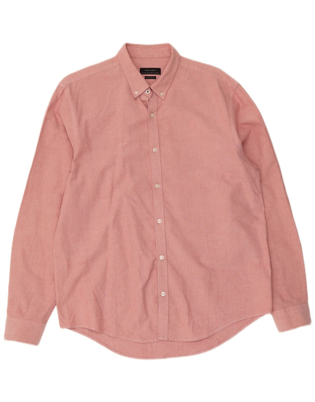 Zara Hombre Camisa Regular Fit Grande Rosa