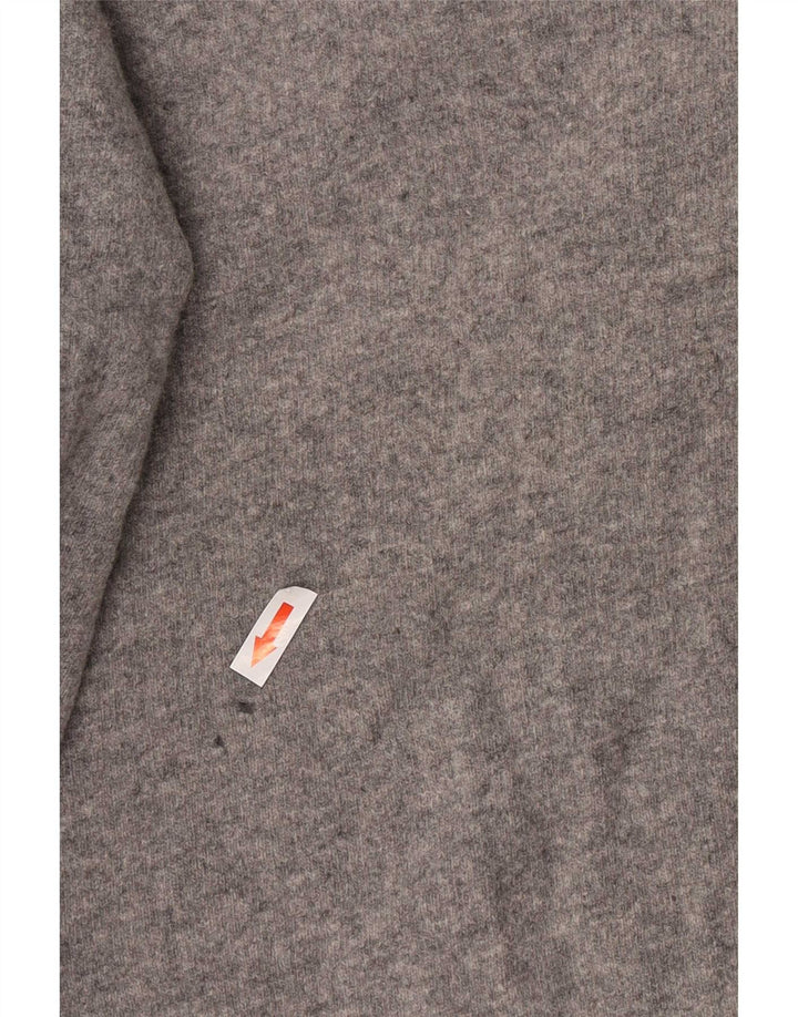Barbour Hombre Jersey Con Cuello En V Jersey De Lana De Cordero Gris Grande
