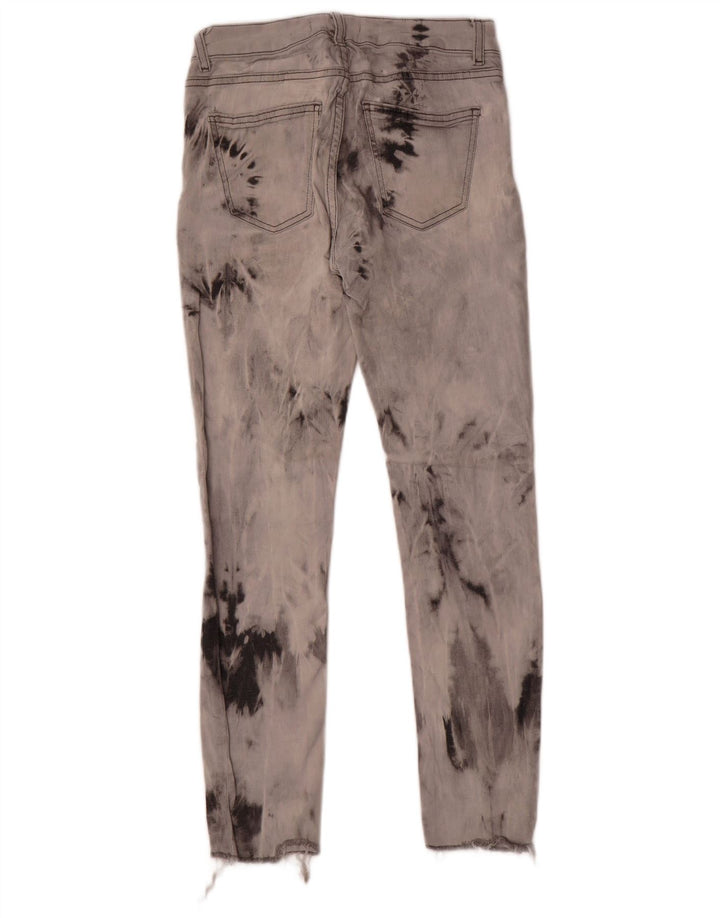 Zara Jeans Slim para Mujer EU 38 Small W28 L27 Gris Tie Dye