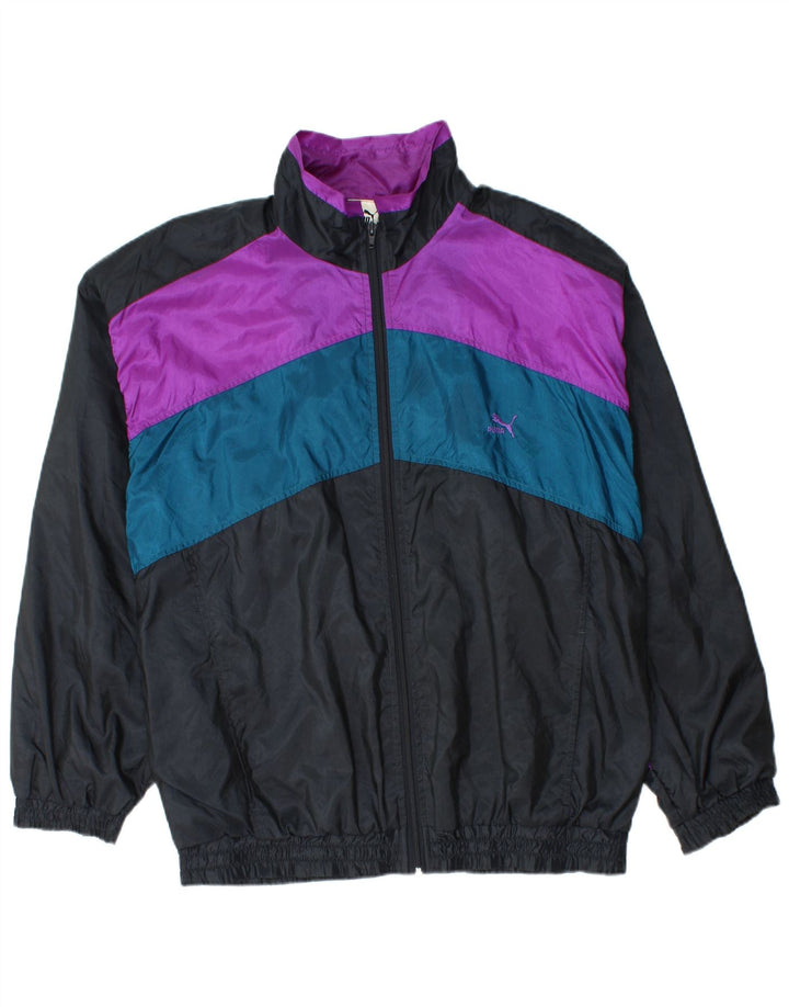 Puma Chaqueta De Chándal Extragrande De Poliamida Color Block Medium Negro Hombre