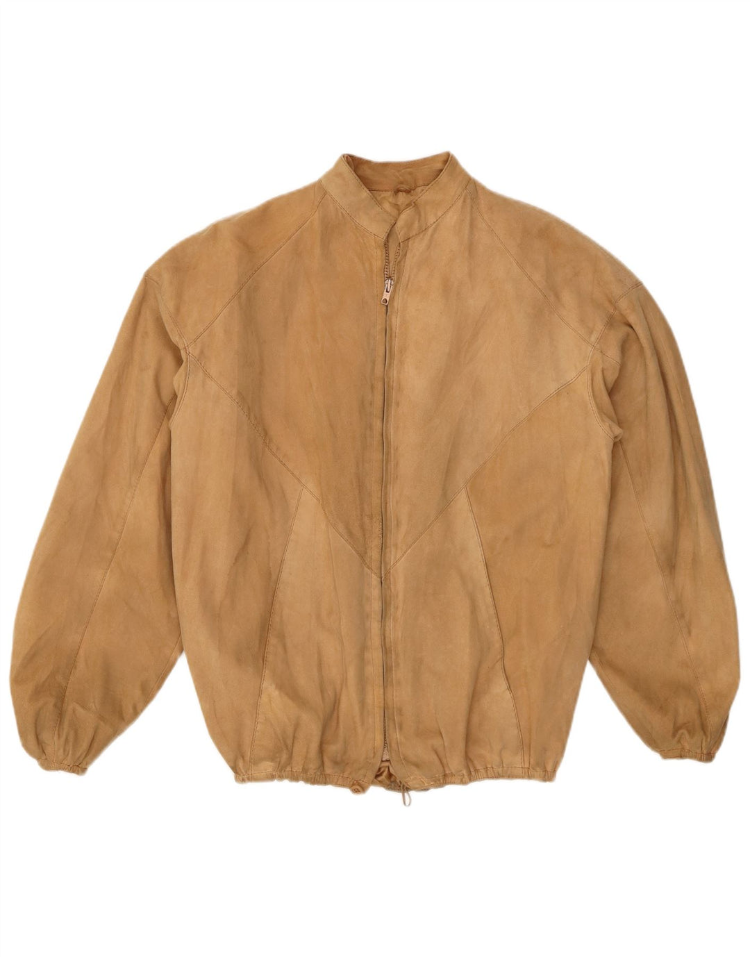 VINTAGE Chaqueta bomber de ante para hombre Reino Unido 38 Beige medio