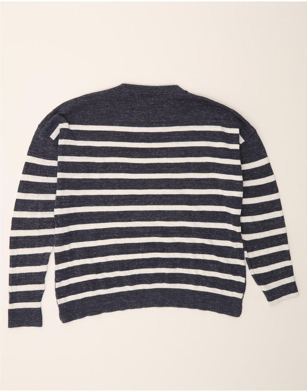 Suéter tipo jersey para mujer con cuello barco de Fat Face UK 10 Small Azul marino a rayas