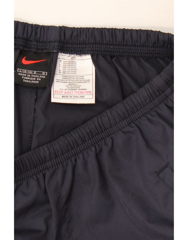 NIKE Pantalones de chándal para mujer US 12/14 Grande Azul marino Poliéster
