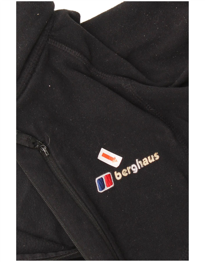 Berghaus - Jersey de forro polar con cuello y cremallera para hombre, talla 2XL, poliéster negro