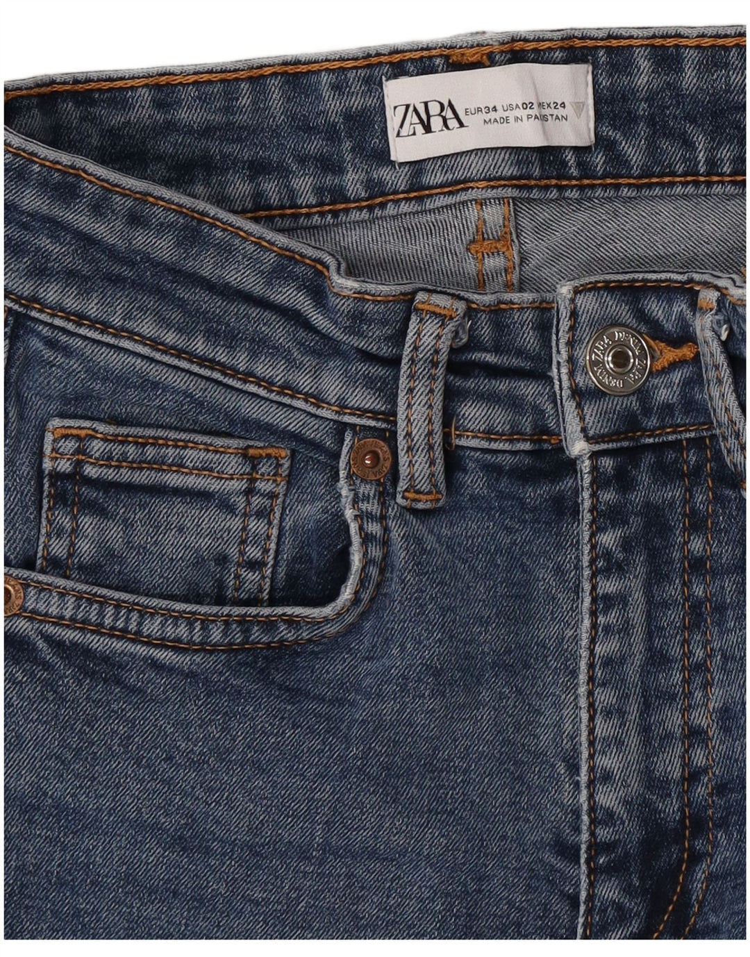 Zara Vaqueros Bootcut Mujer EU 34 2XS W24 L26 Azul